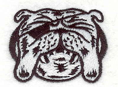 Embroidery Design: Bulldog L<BR>1.66" x 2.13"
