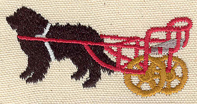 Embroidery Design: Sled dog<br> 3.07w X 1.40h