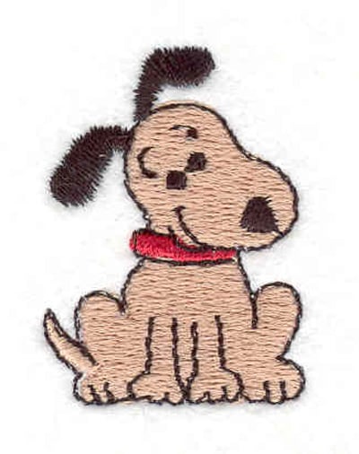 Embroidery Design: Dog with ears <br>1.64" X 1.18"