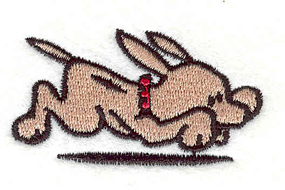 Embroidery Design: Dog running <br>1.29" X 2.28"