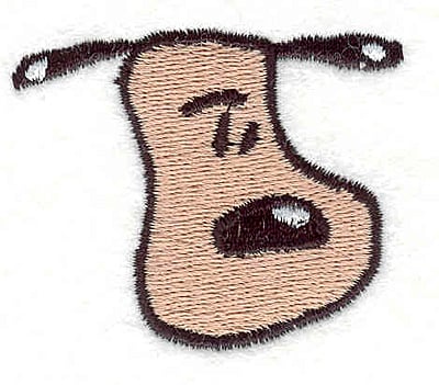 Embroidery Design: Dog head <br>1.73" X 2.07"