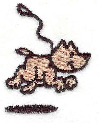 Embroidery Design: Dog on leash <br>2.15" X 1.65"