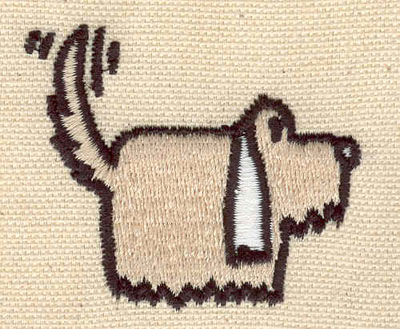 Embroidery Design: Shaggy dog<br> 2.09w X 1.81h
