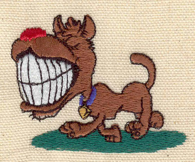 Embroidery Design: Dog with teeth<br> 2.50w X 2.00h