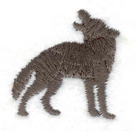 Embroidery Design: Wolf howling D<br>1.16"w X 1.20"h