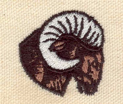 Embroidery Design: Ram head B<br> 1.31w X 1.32h