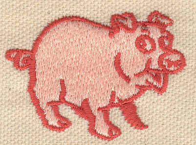 Embroidery Design: Pig<br> 1.83w X 1.35h