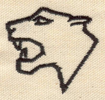 Embroidery Design: Panther head<br> 1.91w X 1.80h