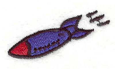 Embroidery Design: Rocket <br>1.77"w X 0.87"h