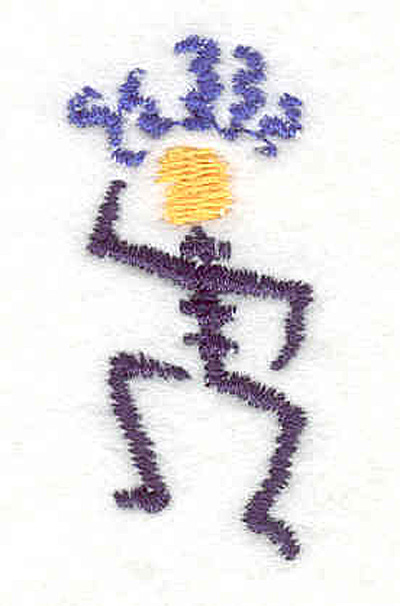 Embroidery Design: Stickman with hair <br>0.86"w X 1.77"h