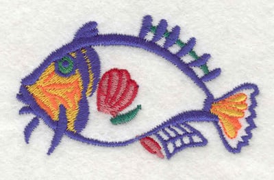 Embroidery Design: Fish tropical <br>2.82"w X 1.70"h