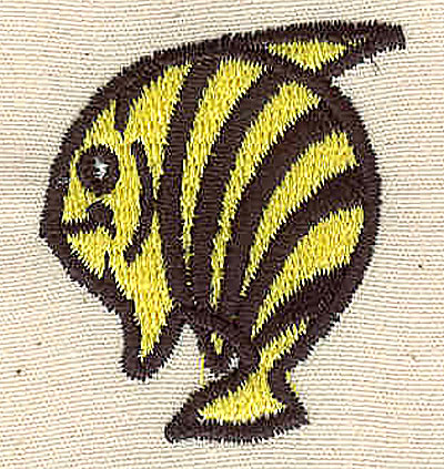 Embroidery Design: Tropical fish<br> 1.30w X 1.50h