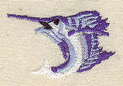 Embroidery Design: Marlin<br> 1.40w X 0.90h