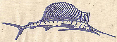 Embroidery Design: Marlin large<br> 9.80w X 3.33h