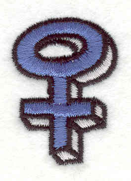 Embroidery Design: Female Symbol<br>1.50w X 1.00h