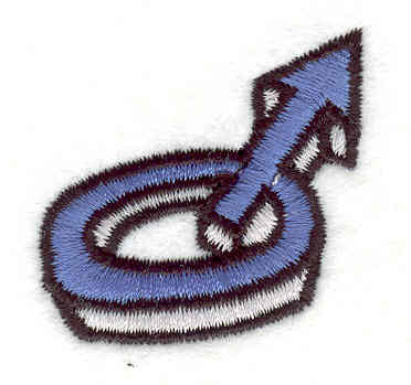 Embroidery Design: Male Symbol<br>1.50w X 1.50h