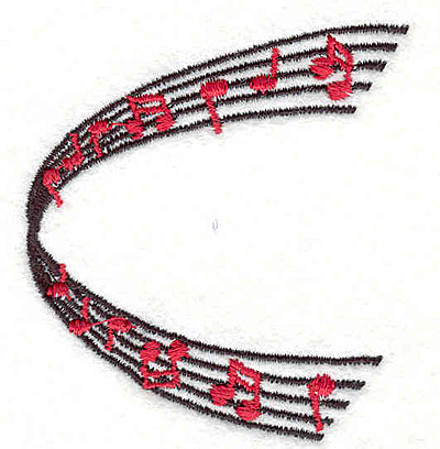 Embroidery Design: Music <br>2.52" X 2.28"