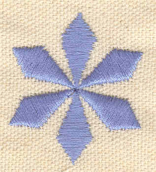 Embroidery Design: Star snowflake<br> 1.35w X 1.56h