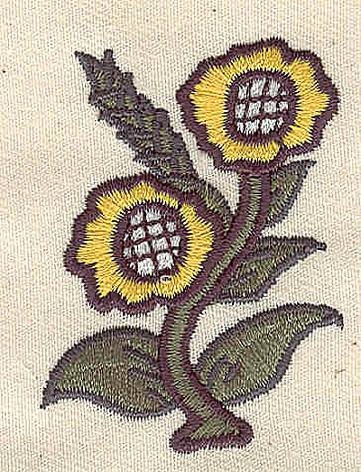 Embroidery Design: Sunflower<br> 1.54w X 2.12h