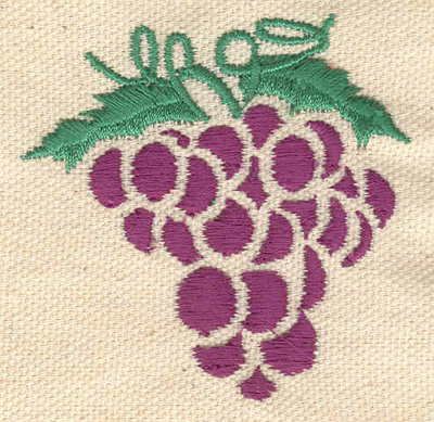 Embroidery Design: Grapes <br> 2.25w X 2.25h