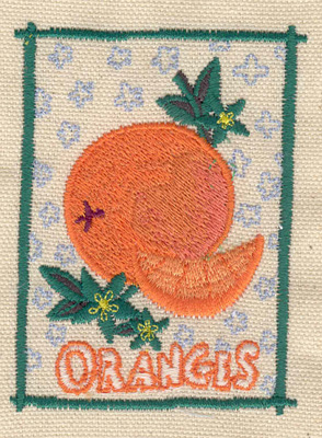 Embroidery Design: Oranges<br> 2.64w X 3.41h