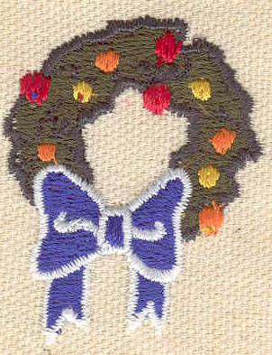 Embroidery Design: Wreath<br> 1.46w X 1.85h