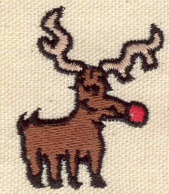 Embroidery Design: Rudolph<br> 1.47w X 1.83h