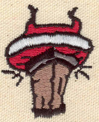 Embroidery Design: Santa stuck in chimney<br> 1.51w X 1.90h
