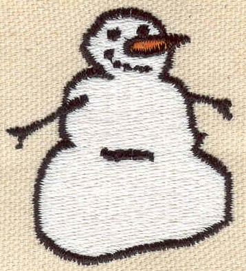 Embroidery Design: Snowman<br> 1.66w X 1.88h