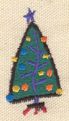 Embroidery Design: Christmas tree<br> 0.99w X 1.89h