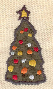 Embroidery Design: Christmas tree<br> 1.03w X 1.93h