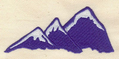 Embroidery Design: Mountains<br> 3.32w X 1.43h