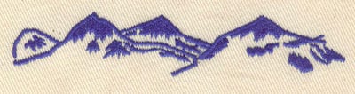 Embroidery Design: Mountains<br> 3.95w X 0.79h