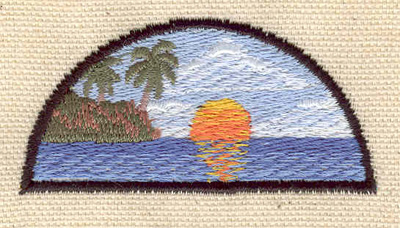 Embroidery Design: Tropical sunset<br> 2.46w X 1.21h