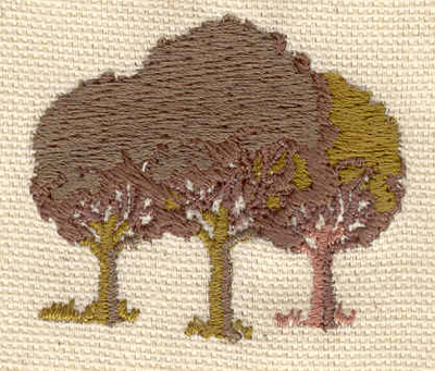 Embroidery Design: Trees <br> 1.52"h x 1.81"w