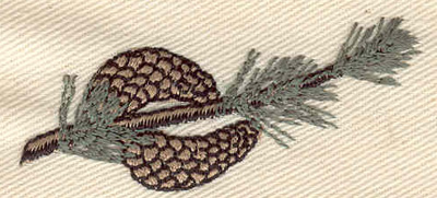 Embroidery Design: Pine branch<br> 2.24w X 1.05h