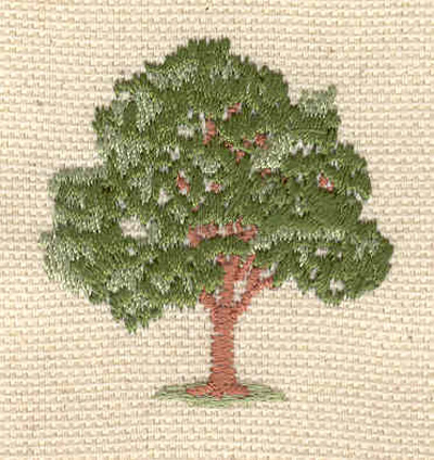 Embroidery Design: Maple Tree A <br> 1.63"h x 1.49"w