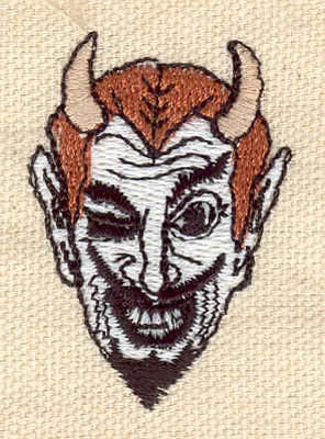 Embroidery Design: Devil A<br> 1.19w X 1.71h