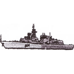 Embroidery Design: Battleship 2<br>0.96" x 2.76"