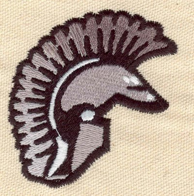 Embroidery Design: Helmet warrior<br> 2.28w X 2.61h