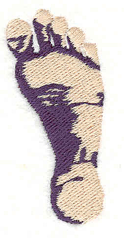 Embroidery Design: Foot 1 <br> 2.17" x 1.04"