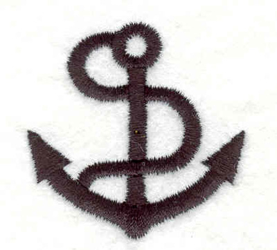 Embroidery Design: Anchor with rope K <br>1.65"w X 1.69"h