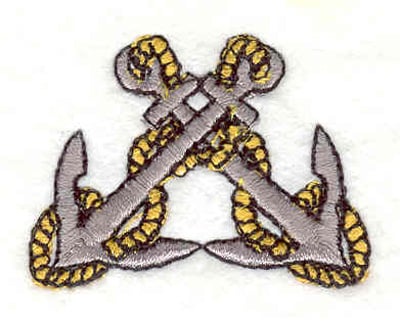 Embroidery Design: Anchors with ropes  <br>1.65"w X 1.22"h