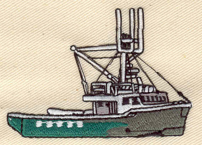 Embroidery Design: Boat<br> 2.62w X 1.83h