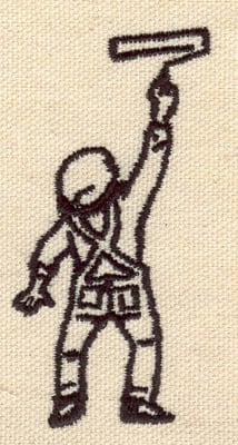 Embroidery Design: Painter small<br> 1.52w X 3.04h