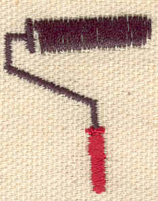 Embroidery Design: Paint roller<br> 1.07w X 1.32h