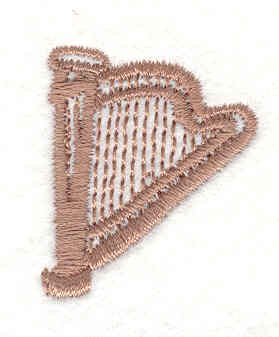 Embroidery Design: Harp <br>1.28" X 1.06"