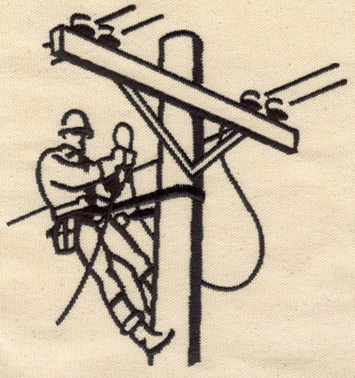 Embroidery Design: Electrician<br> 5.56w X 5.95h
