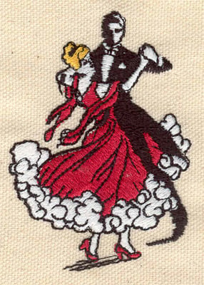 Embroidery Design: Ballroom dancers<br> 2.14w X 2.99h