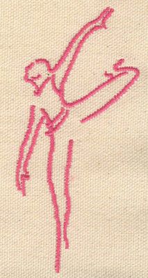 Embroidery Design: Dancer B<br> 1.88w X 3.94h